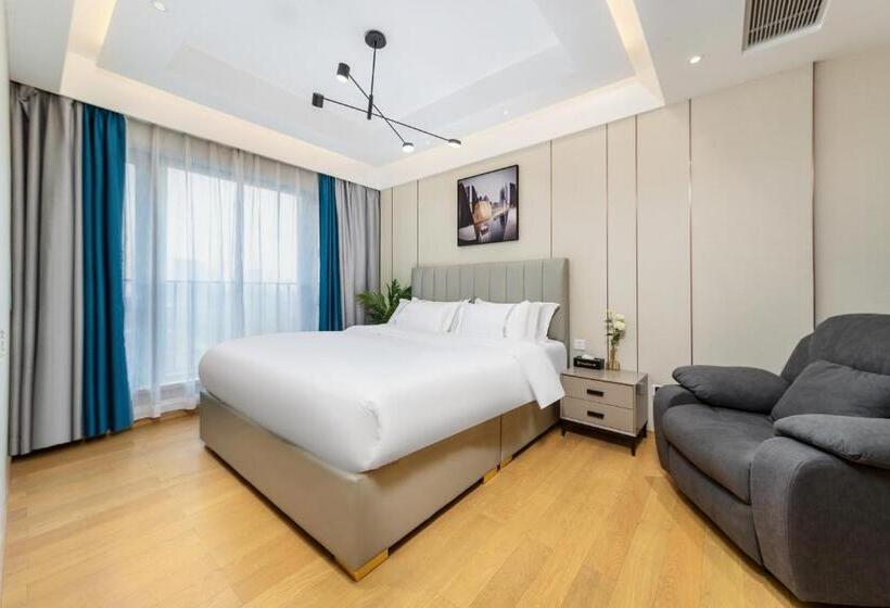 Suíte, Doria Home International Apartment  Guangzhou Huijin Ifc Keyun Road Metro Branch Canton Fair Free Sh