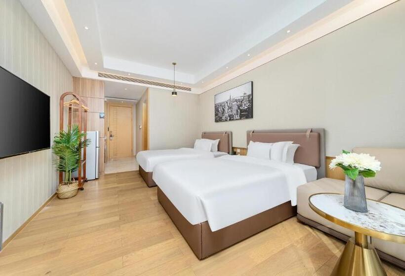 Quarto Deluxe, Doria Home International Apartment  Guangzhou Huijin Ifc Keyun Road Metro Branch Canton Fair Free Sh
