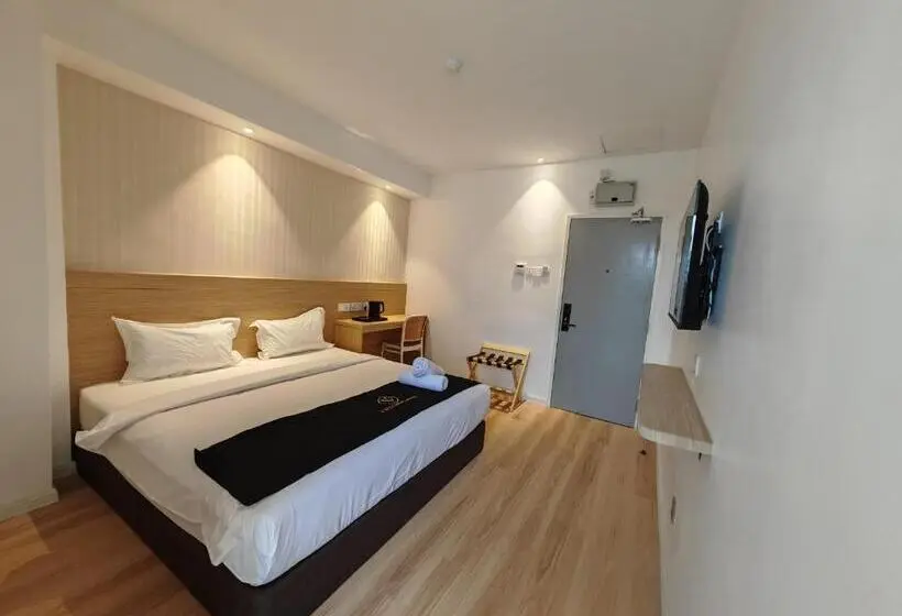 キングサイズベッドのデラックスルーム, V Boutique Hotel Seremban
