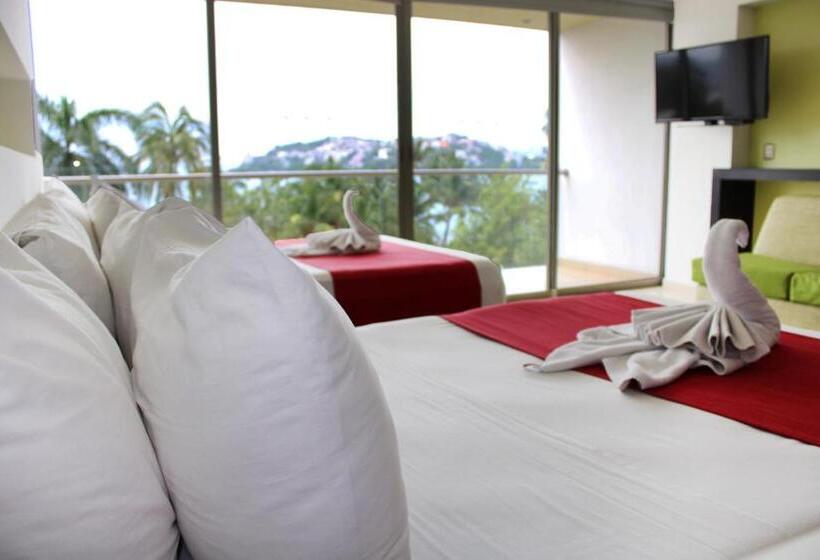 غرفه قياسيه سريرين مزدوجين, Ramada By Wyndham Acapulco Hotel & Suites