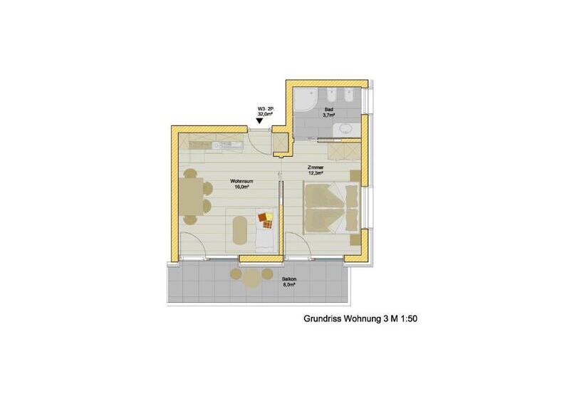 침실 1개 발코니 아파트, B&b   Apartments Sunnwies