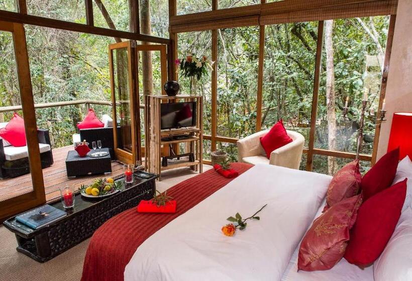 غرفة ديلوكس مزودة بتراس, Trogon House And Forest Spa