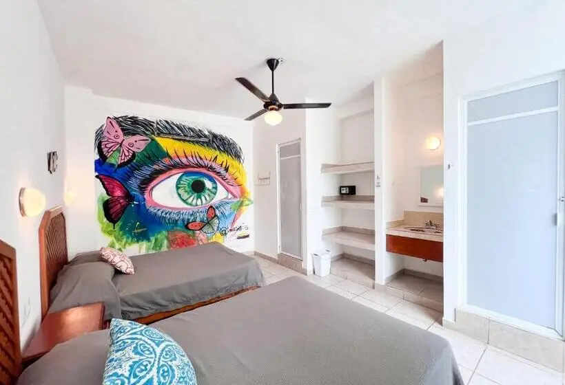 اتاق سوپریور با چشمانداز استخر, Ith Sayulita Amazing Surf Hostel