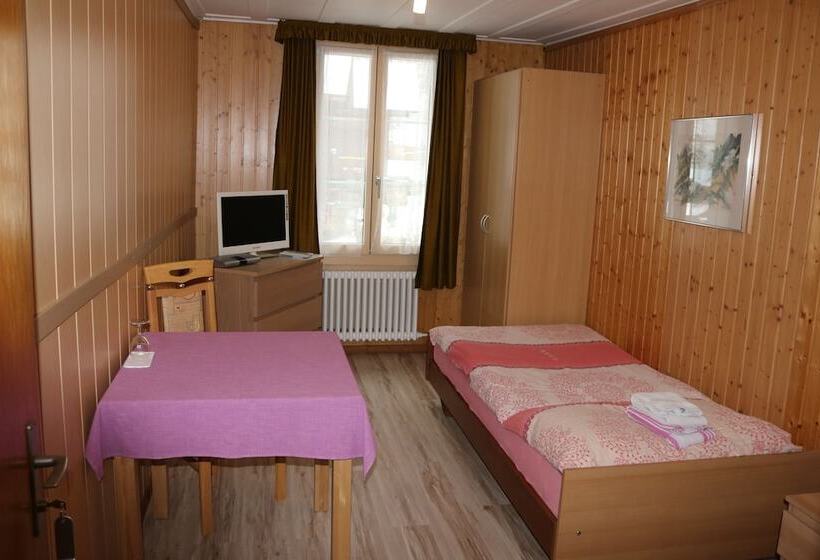 标准单人间共用浴室, Restaurant Stechelberg Bed & Breakfast