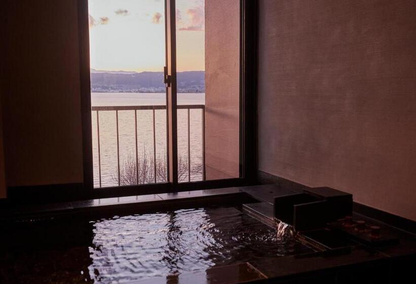 חדר סטנדרט נוף לאגם, Kamisuwa Onsen Shinyu