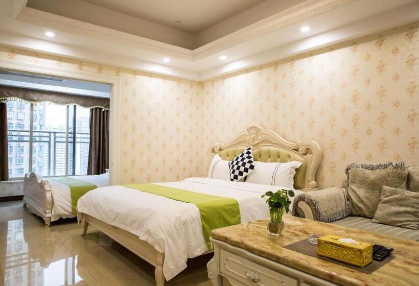 غرفة ديلوكس, Waifiden Guangzhou Haizhu Square Wanyi Apartment