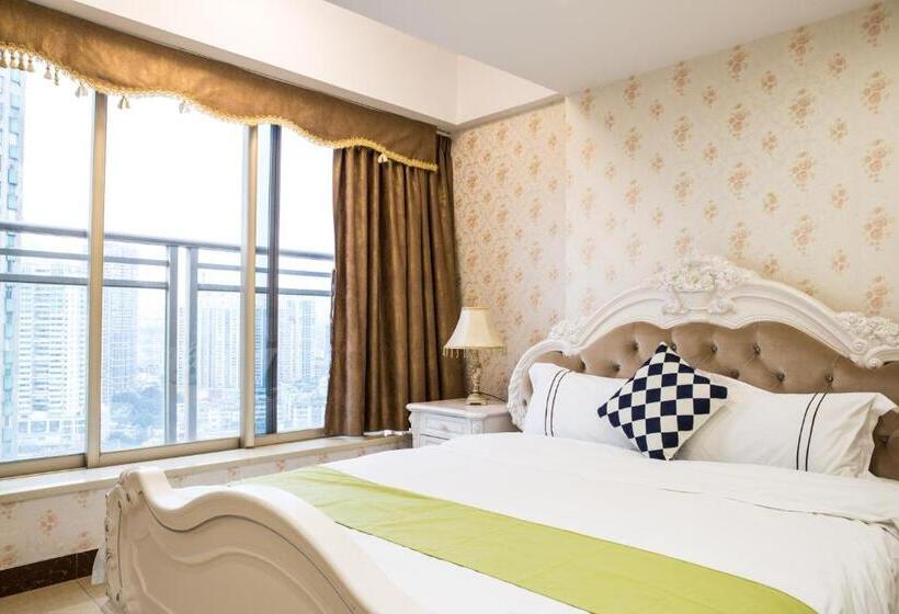 豪华房间, Waifiden Guangzhou Haizhu Square Wanyi Apartment