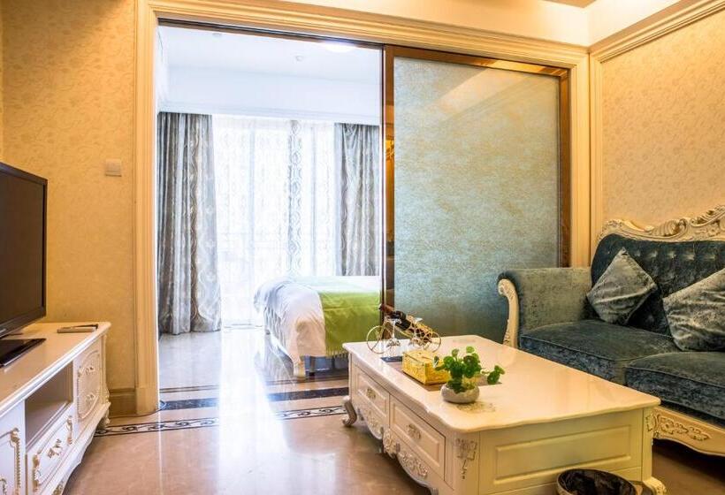غرفة ديلوكس سرير كينج, Waifiden Guangzhou Haizhu Square Wanyi Apartment