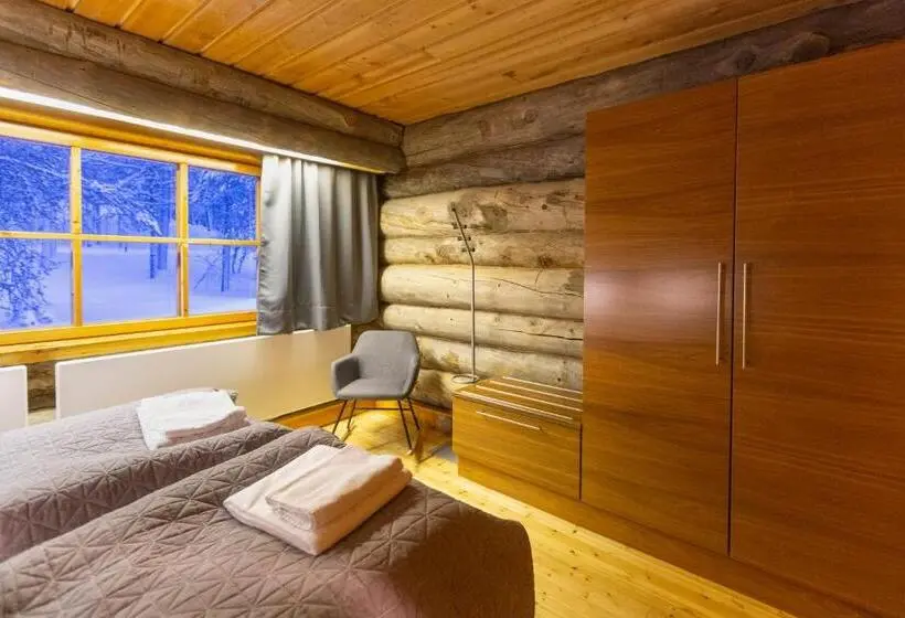 Huoneisto 1 Makuuhuone, Kuukkeli Log Houses Aurora Resort