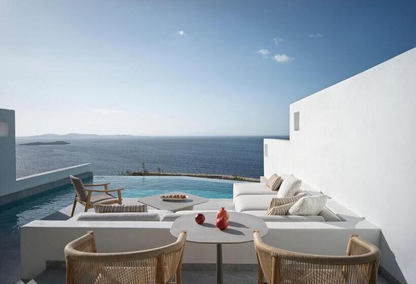 带1个卧室带观景的公寓, Deos Mykonos   A Myconian Collection