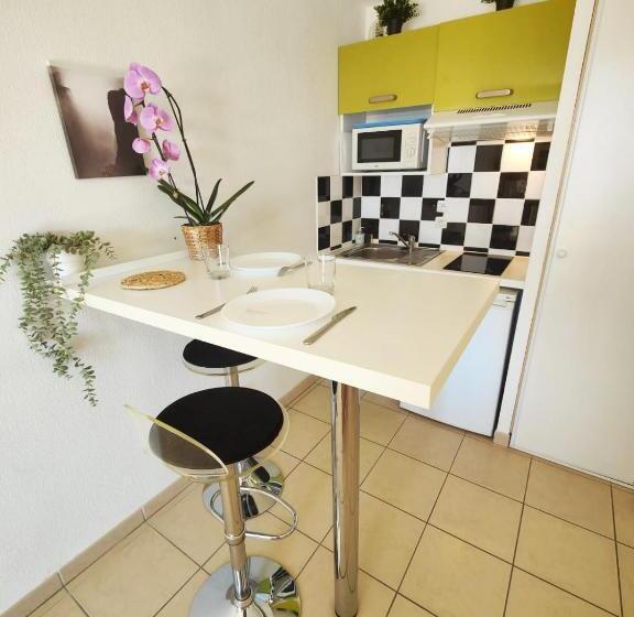 إستوديو قياسى مزودة بتراس, Le Manon Résidence