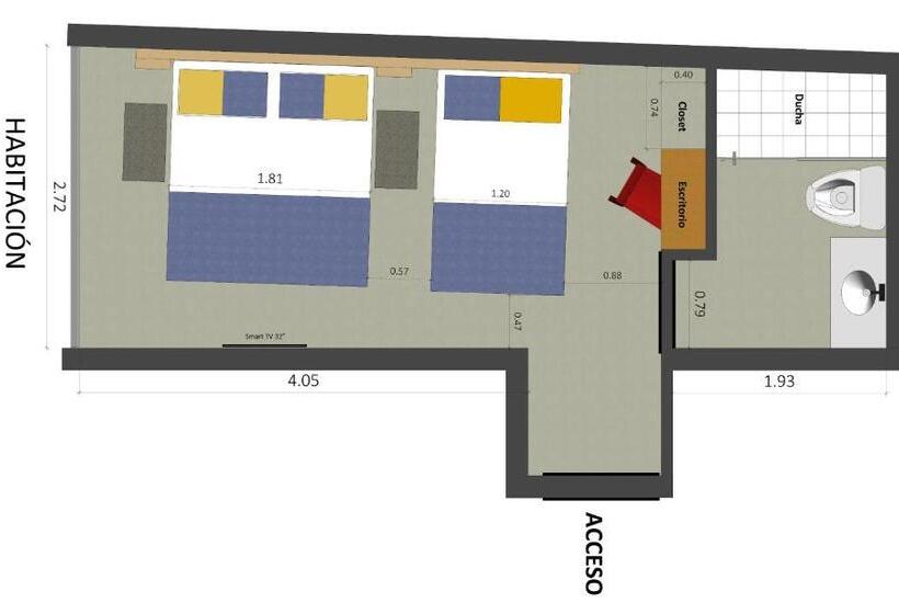 اتاق استاندارد سه نفره, Verso