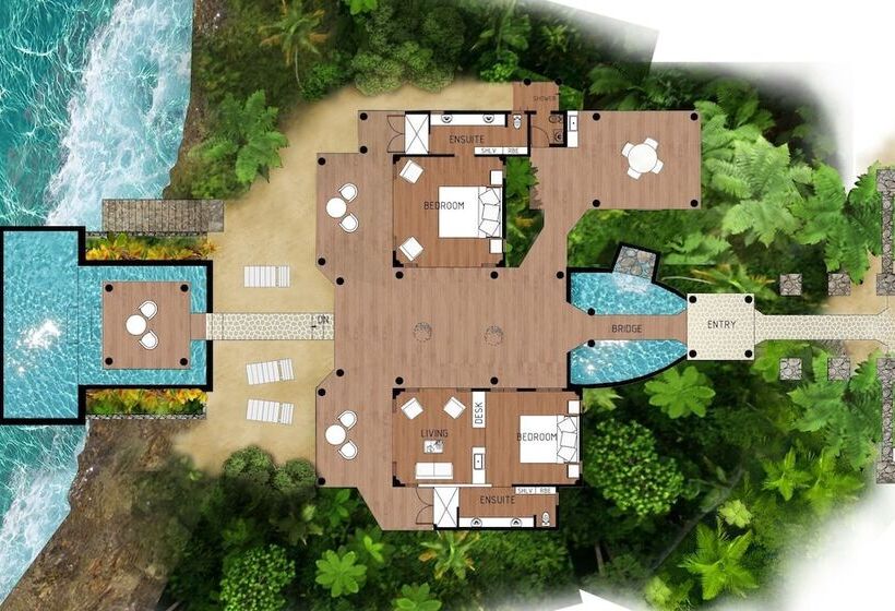 فيلا غرفة نوم واحدة مطلّة علي البحر, Savasi Island Resort