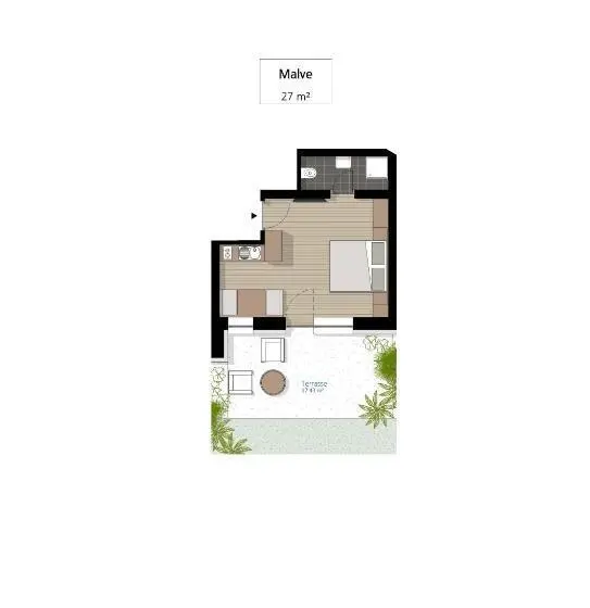 ガーデンビューのスタンダードワンルーム, Apartm. & Bb Ferienidylle Gstrein