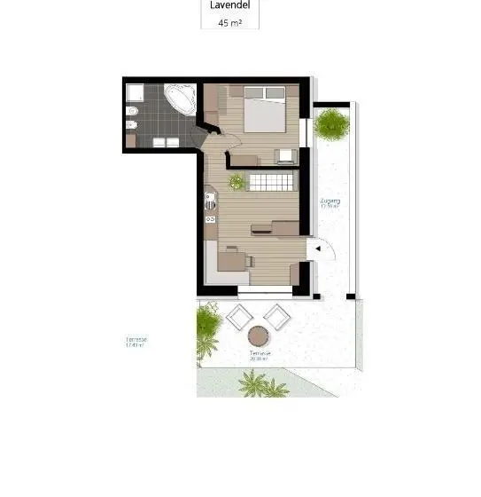 １ベッドルームアパートメント, Apartm. & Bb Ferienidylle Gstrein