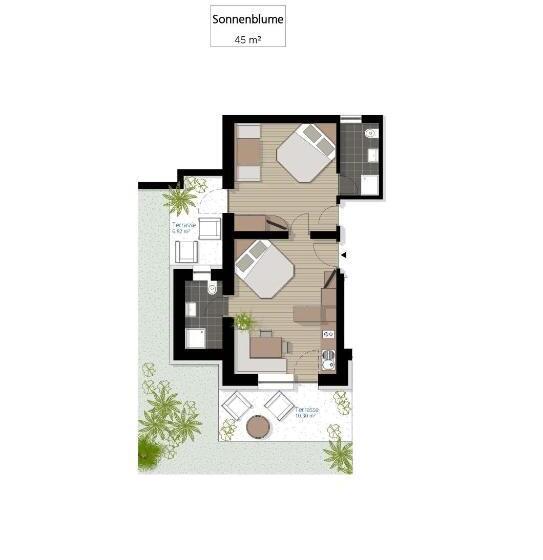 침실 2개 아파트, Apartm. & Bb Ferienidylle Gstrein