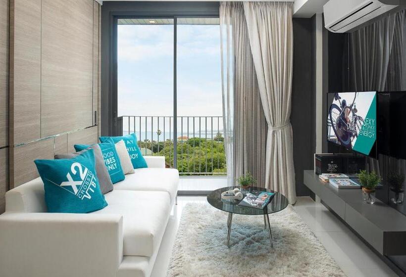 带海景及1个卧室的复式公寓, Cross Vibe Pattaya Seaphere   Formerly X2 Vibe Pattaya Seaphere