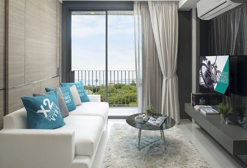 带海景及1个卧室的复式公寓, Cross Vibe Pattaya Seaphere   Formerly X2 Vibe Pattaya Seaphere