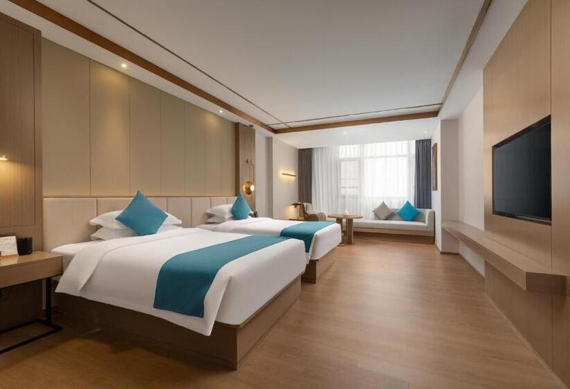 带城市景观的标准间, Platinum International Hotel   Hanjiang Branch Memorial Archway Street Chaozhou Ancient City