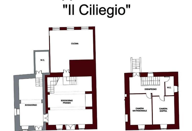 침실 2개 아파트, Agriturismo La Paladina