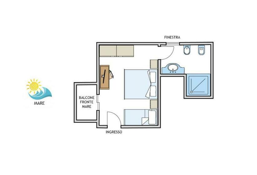 غرفة كومفورت ثلاثية, Villa Sole Resort