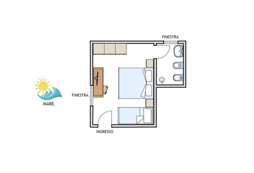 غرفة إقتصادية ثلاثية, Villa Sole Resort