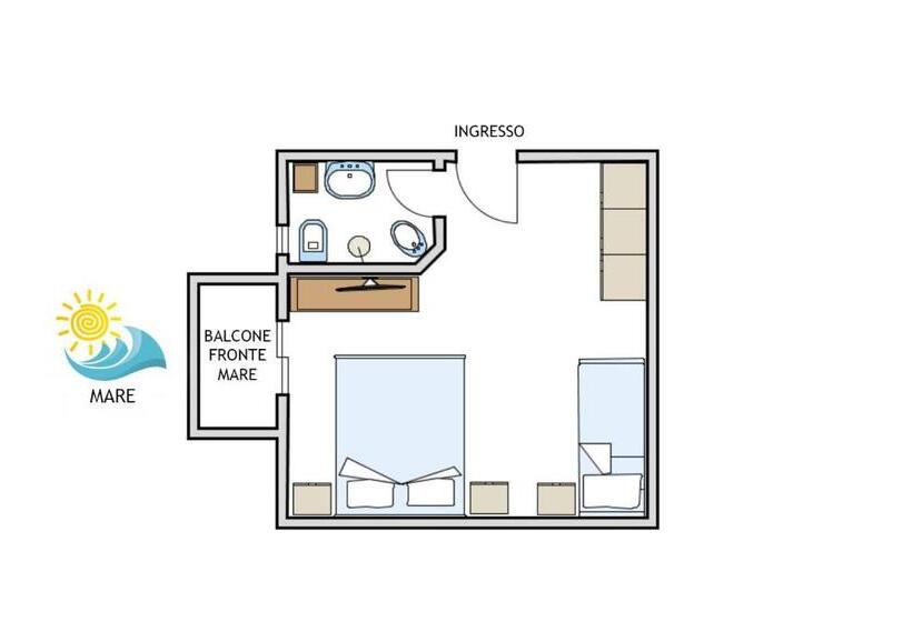 غرفة إقتصادية رباعية, Villa Sole Resort