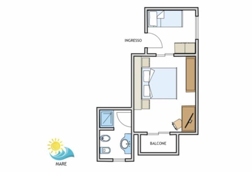 غرفة قياسية رباعية, Villa Sole Resort