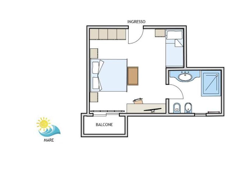 غرفة ديلوكس رباعية, Villa Sole Resort