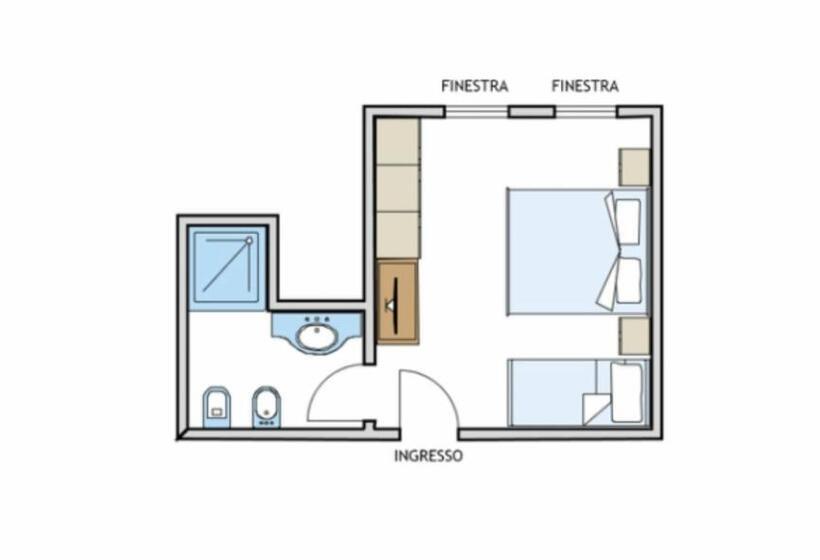 غرفة قياسية رباعية, Villa Sole Resort