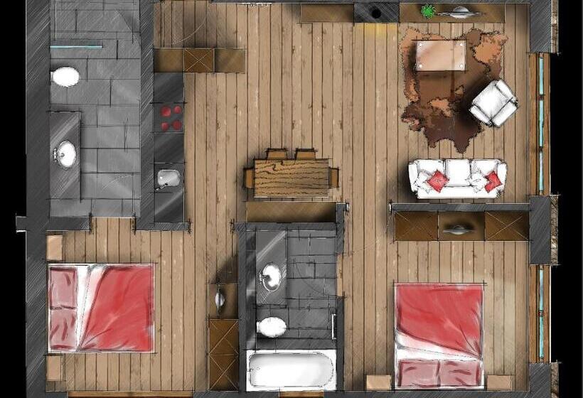 סוויטה נוף לגינה, Ino Petit Chalet