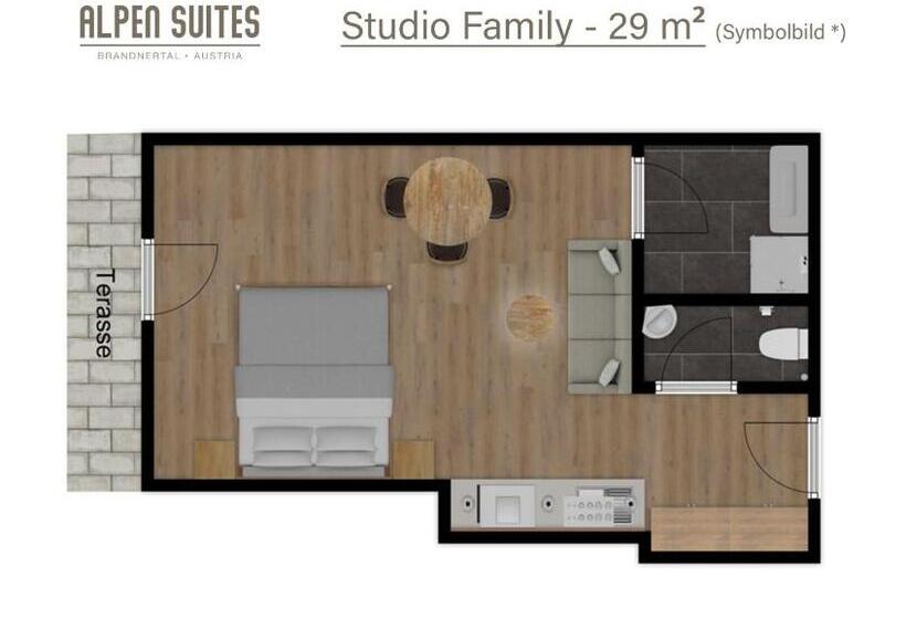 إستوديو سوبيريور, Alpen Suites Brandnertal