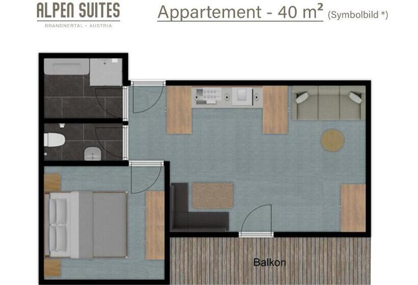 شقة غرفة واحدة, Alpen Suites Brandnertal