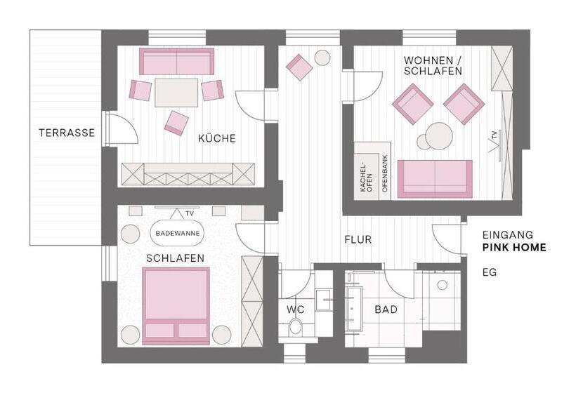 דירת חדר עם טרסה, Wanderhotel Kirchner