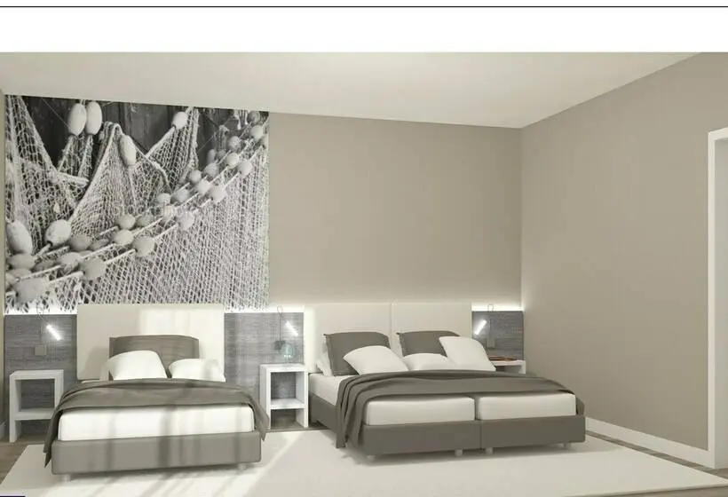4-Bett-Standardzimmer Seitlichem Meerblick, Lux