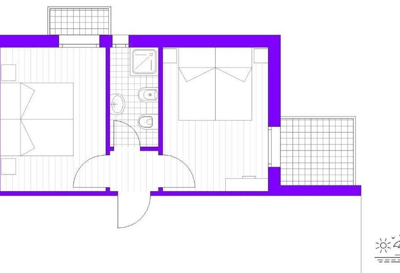 连接 1 卧室公寓, Lux