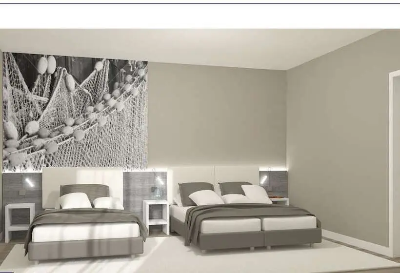 4-Bett-Standardzimmer Seitlichem Meerblick, Lux