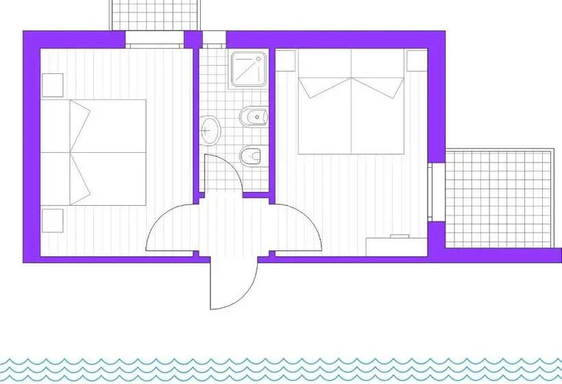 Apartment mit 1 Schlafzimmer mit Verbindungstür, Lux