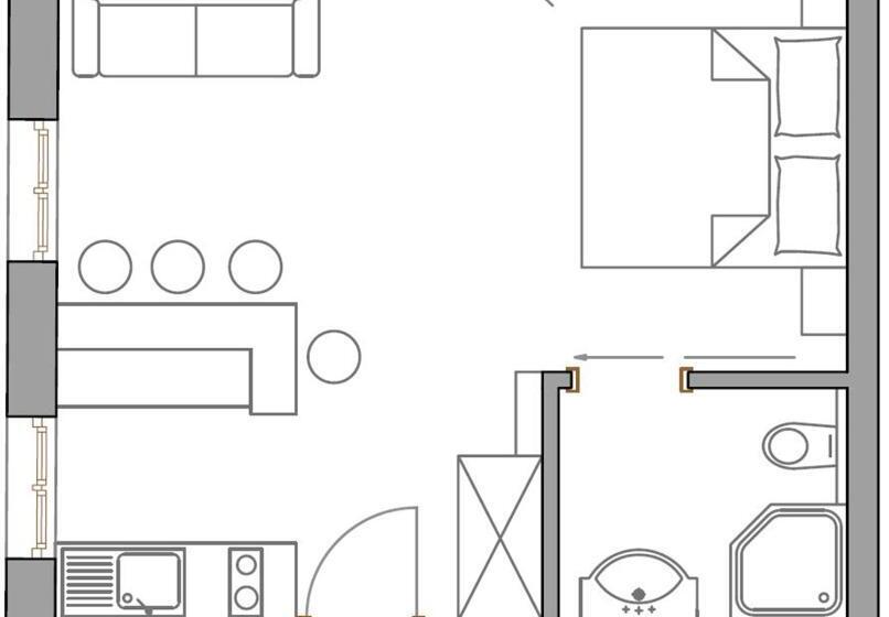 דירת חדר, Tirolerhof   Appartementhaus