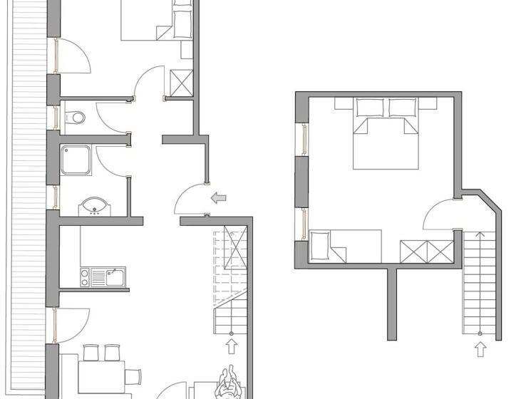 דירת שני חדרים עם מרפת, Tirolerhof   Appartementhaus