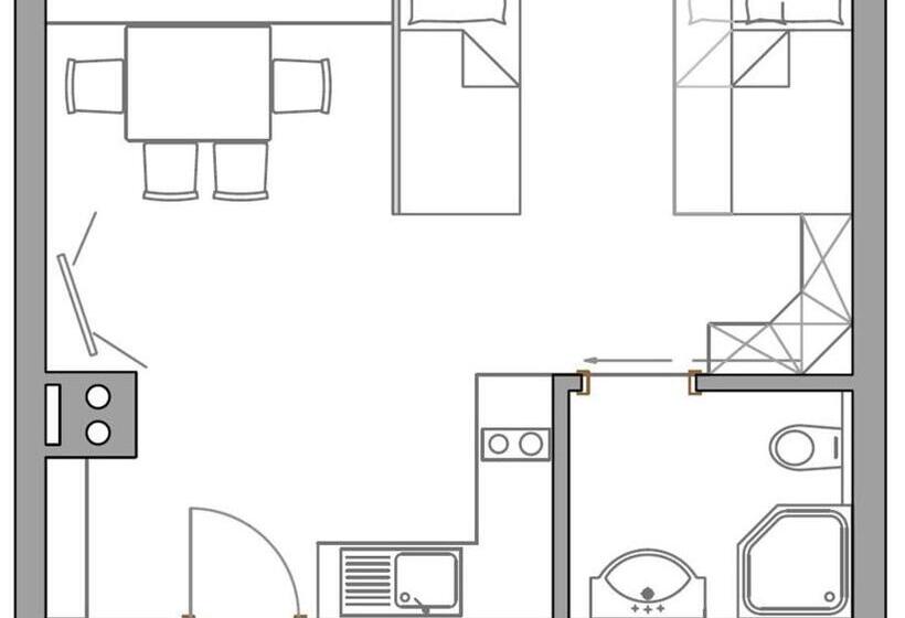 דירת חדר, Tirolerhof   Appartementhaus