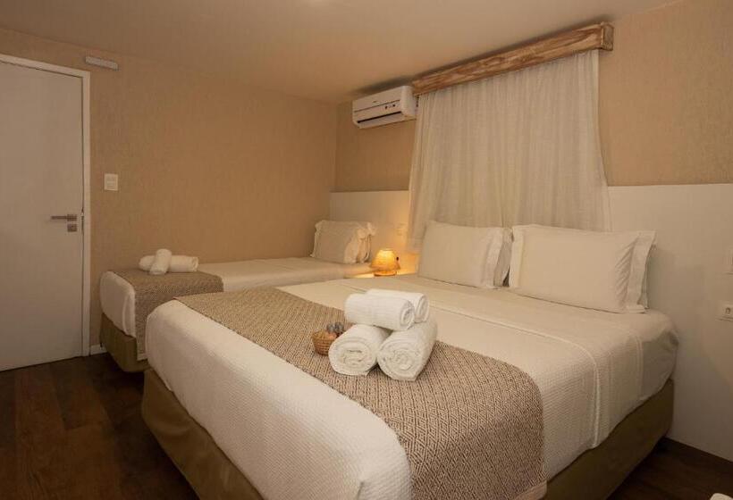 Quarto Triplo Estandar com Sacada, Pousada Da Germana