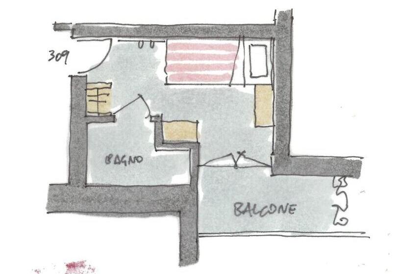 Standard Egyágyas Szoba Erkéllyel, Paradiso Conca D Oro