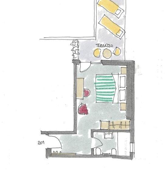 Standar Háromágyas Szoba Erkéllyel, Paradiso Conca D Oro