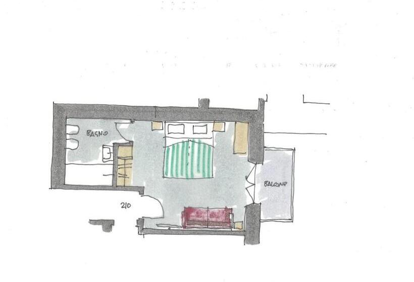 Standar Háromágyas Szoba Erkéllyel, Paradiso Conca D Oro