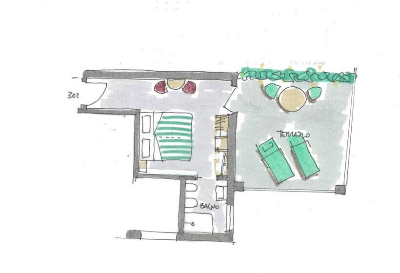 Standard Szoba King Size Bed, Paradiso Conca D Oro