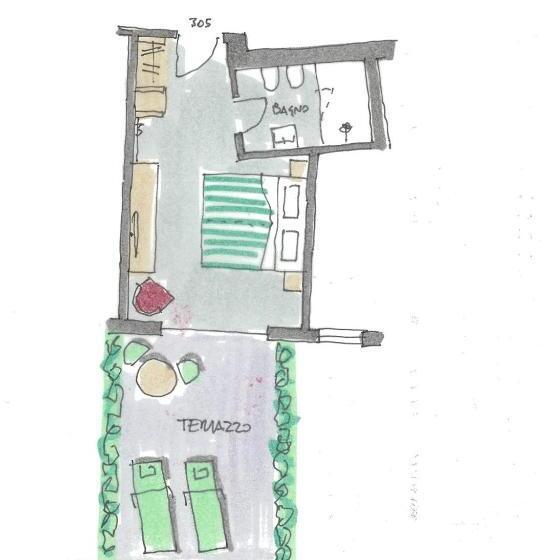 Standard Szoba King Size Bed, Paradiso Conca D Oro