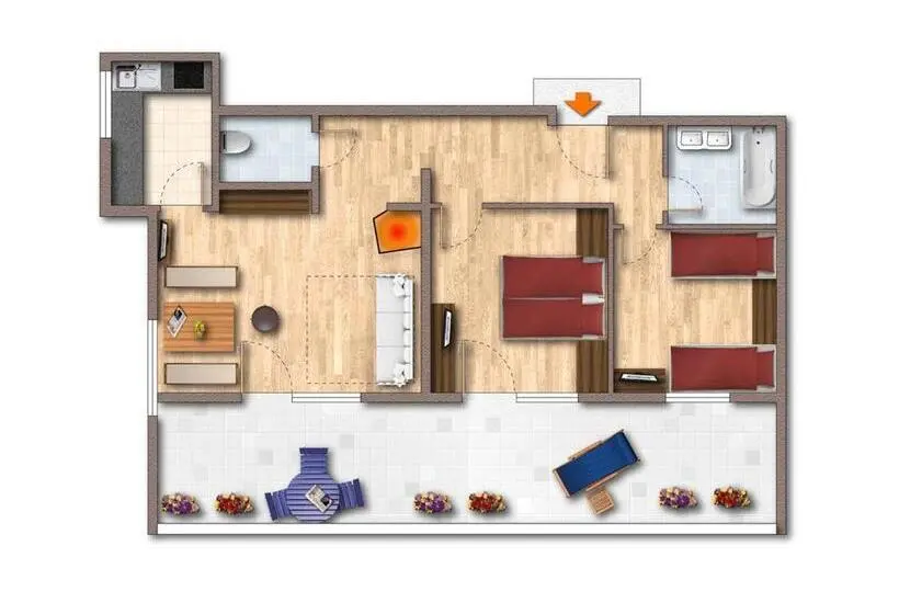 Apartament 2 Sypialnie, Gerlosperle