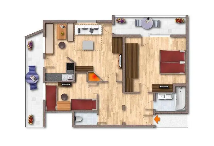 Apartament 2 Sypialnie, Gerlosperle