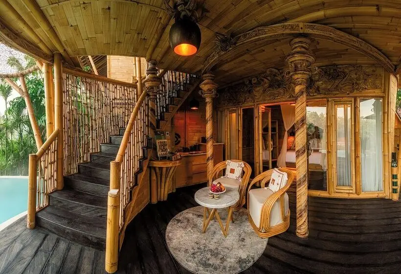 Villa 2 Makuuhuonetta, Bambootel Sawah View